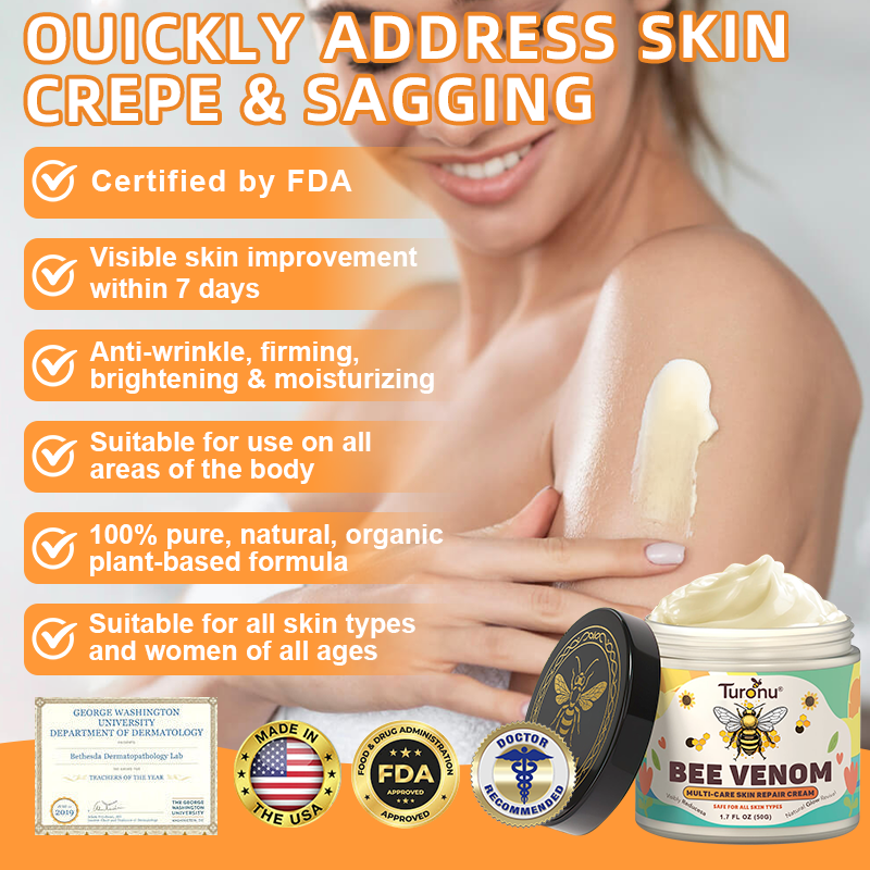 Turonu®🇺🇸 Bee Venom Multi-Care Repair Cream | See Results in Just 7 Days – Breast Firming | Wrinkle Reduction | Skin Tightening! ✅